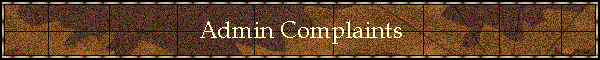 Admin Complaints